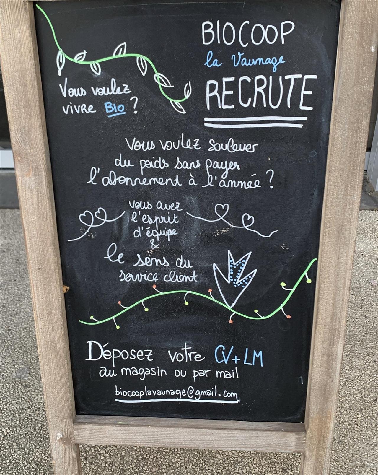 BIOCOOP EMBAUCHE 