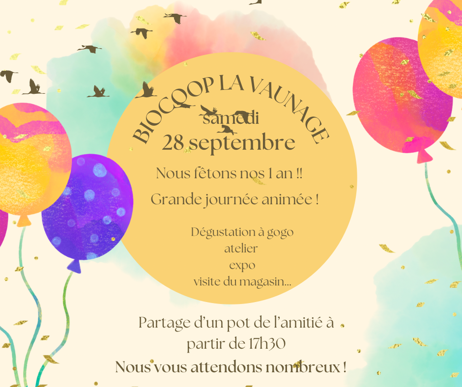 Anniversaire de votre magasin Biocoop la Vaunage !