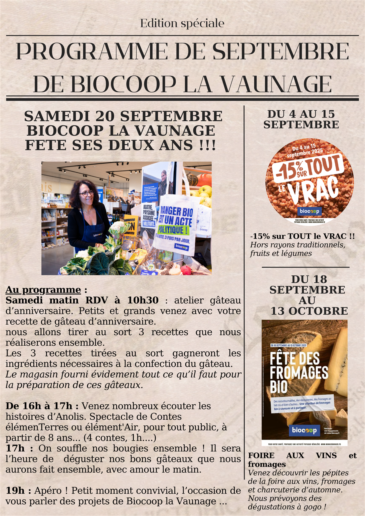 Biocoop la Vaunage fête ses deux ans !! 