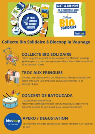 Collecte Bio Solidaire à Biocoop la Vaunage ! 